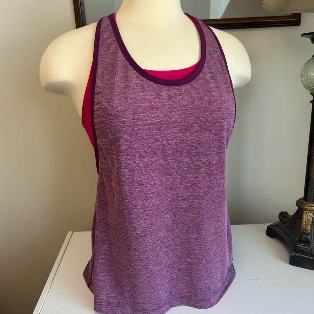 Nike Dri-Fit Women's Sleeveless Tank Top Purple Built In Bra Size Small Athletic
